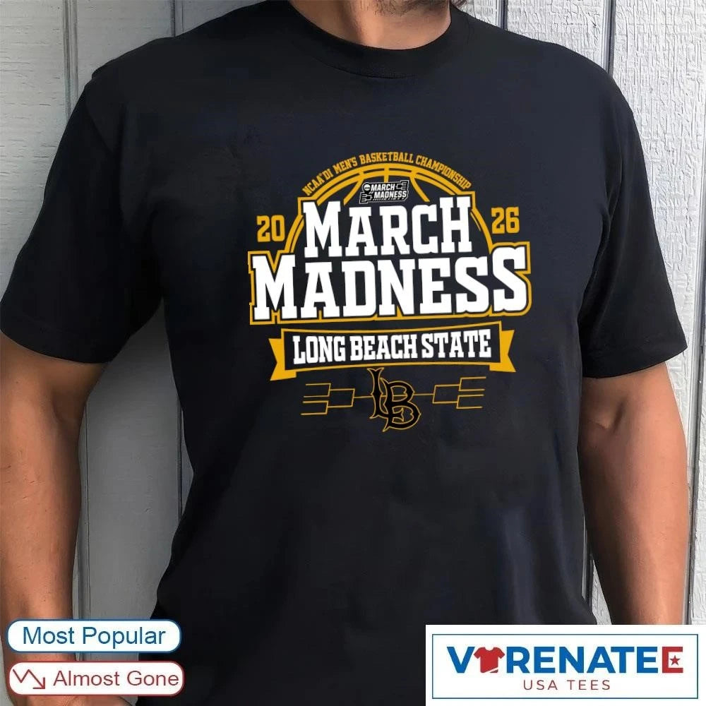 Official Long Beach State Beach 2026 NCAA DI Men’s Basketball Championship March Madness Bound T-Shirt