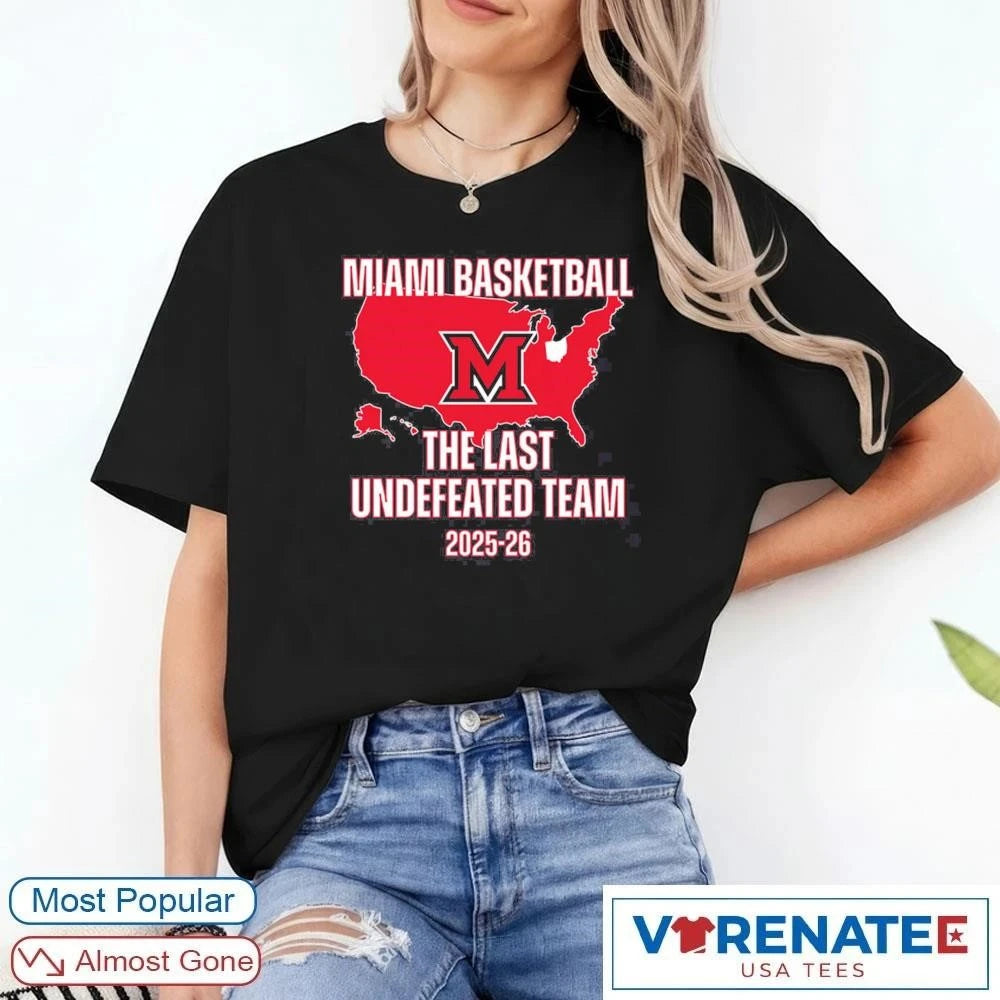 Official Miami Redhawks Black Last Undefeated Team 2025-2026 T-shirt