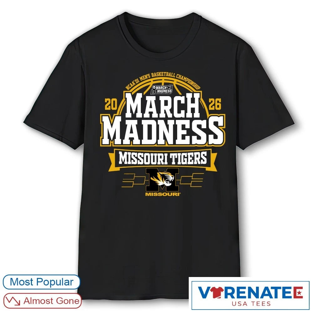 Official Missouri Tigers 2026 NCAA DI Men’s Basketball Championship March Madness T-Shirt