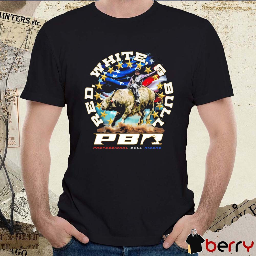 PBR Professional Bull Riders Red, White, and Bull Spotlight American Flag 2026 t-shirt