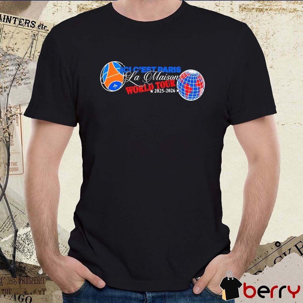 PSG Ici C’est Paris La Maison World Tour 2025-2026 t-shirt