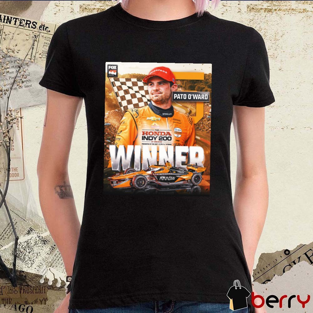 Pato O’Ward WINS The Honda Indy 200 at Mid-Ohio FOX Indycar Poster t-shirt