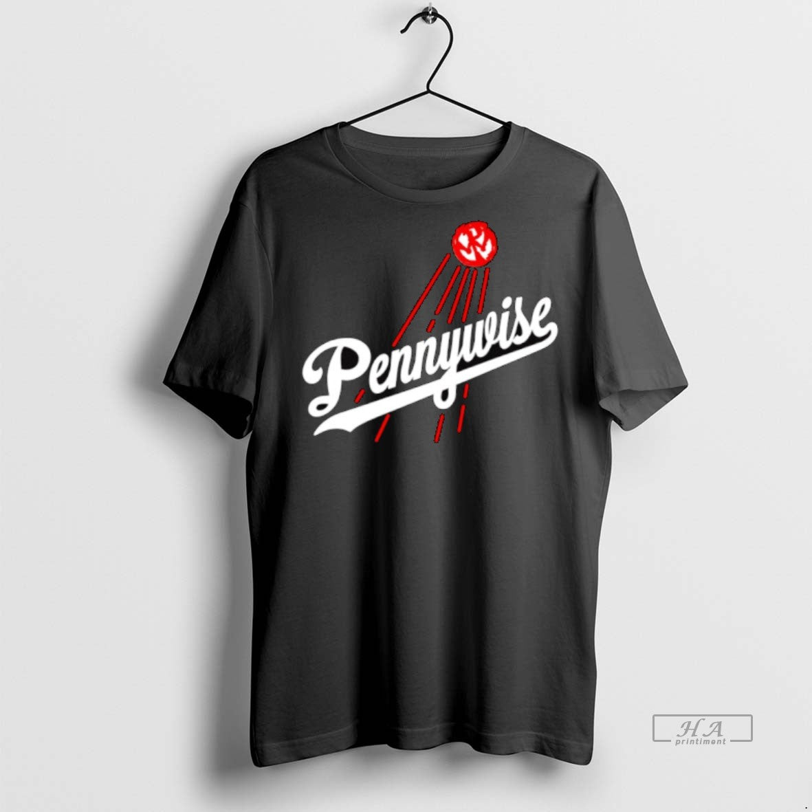 Official Pennywise X Los Angeles Dodgers Baseball Logo Shirt