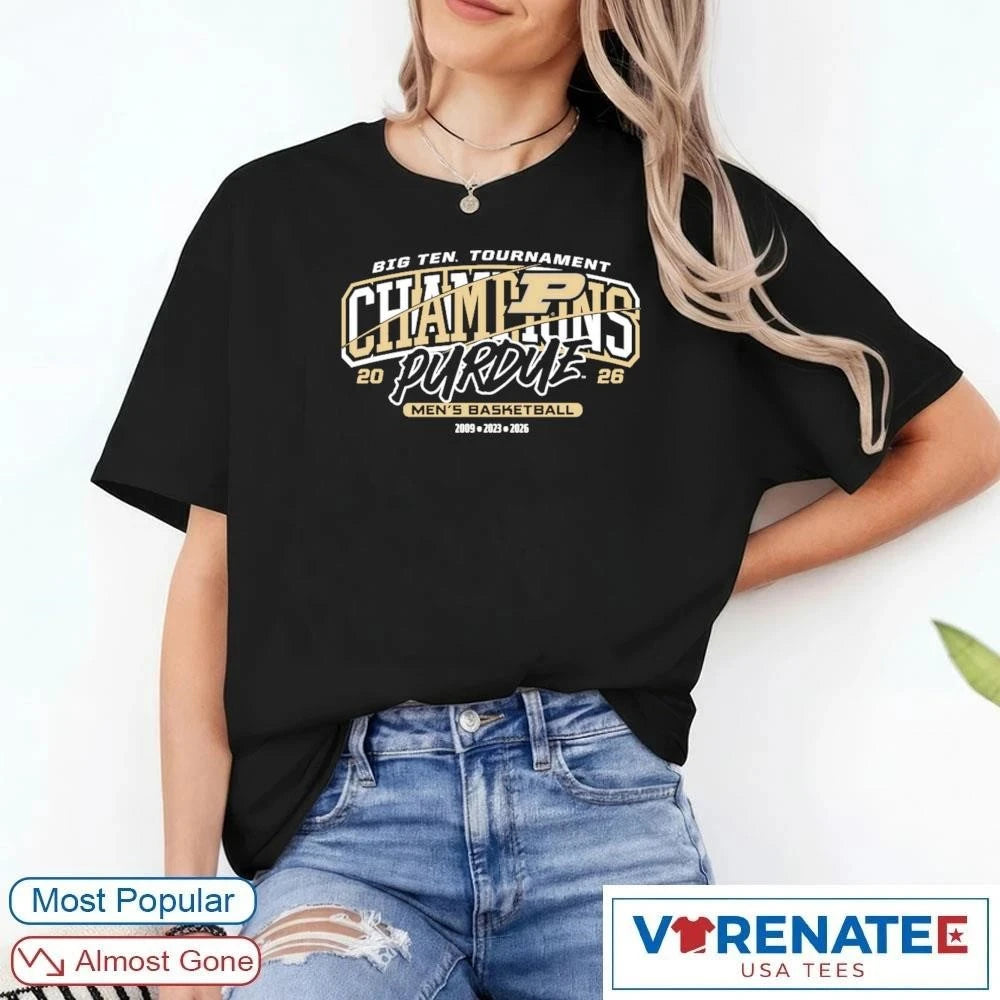 Official Purdue Boilermakers Men’s Basketball Big Ten Tournament Champions Banner 2026 T-Shirt