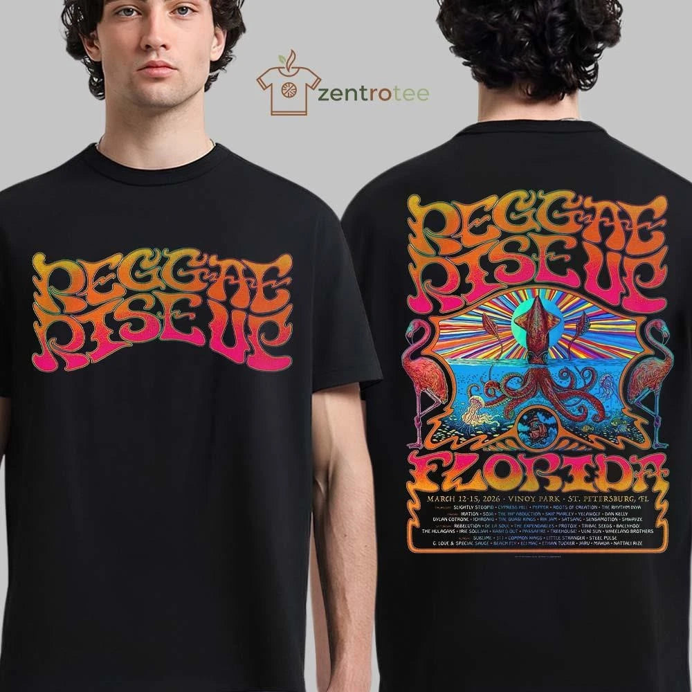 Official Reggae Rise Up Florida Festival 2026 Official Venue Poster At Vinoy Park In St Petersburg Florida On March 12 25 2026 tee