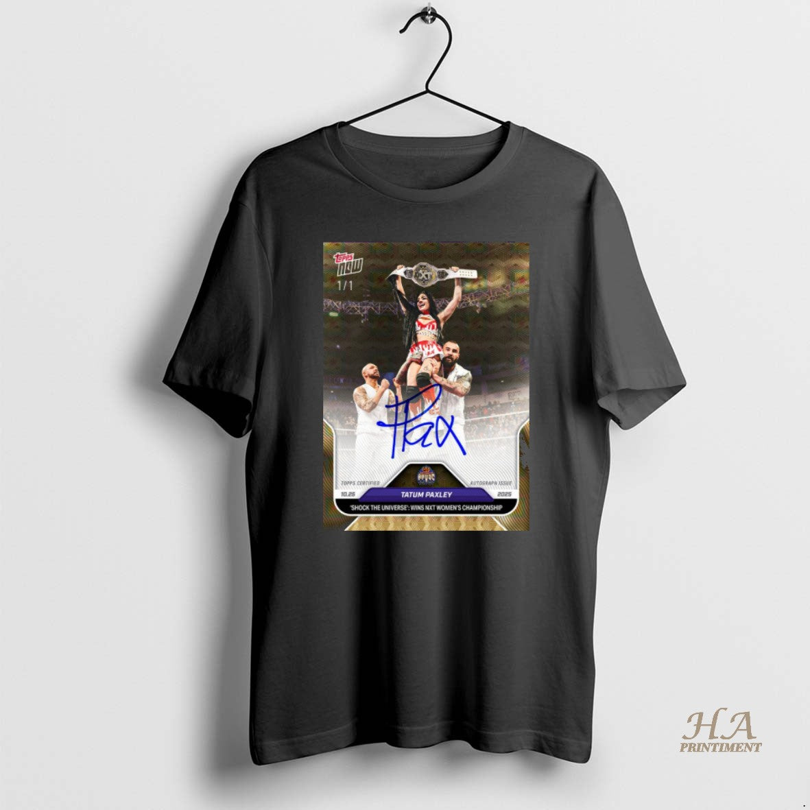 Official Tatum Paxley Topps Shock The Universe Wins Nxt Womens Championship 2025 Signature