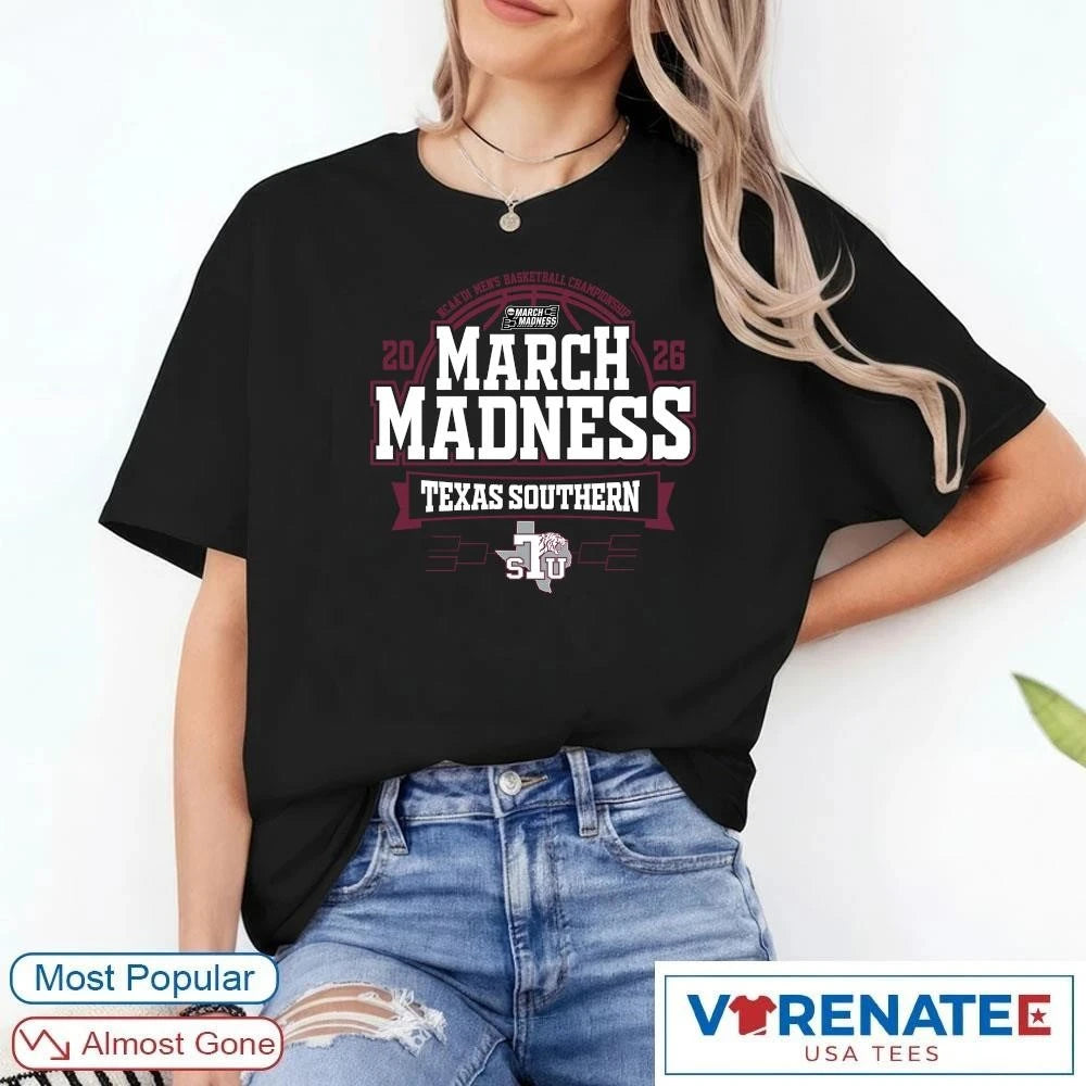 Official Texas Southern Tigers 2026 NCAA DI Men’s Basketball Championship March Madness Bound T-Shirt