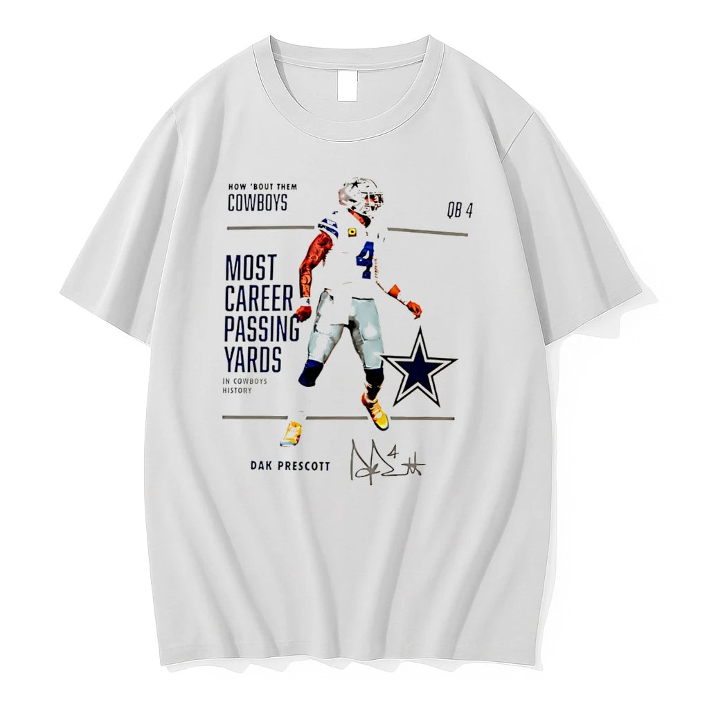 Officials 2026 Dak Prescott Most Career Passing Yards In Cowboys History Tee