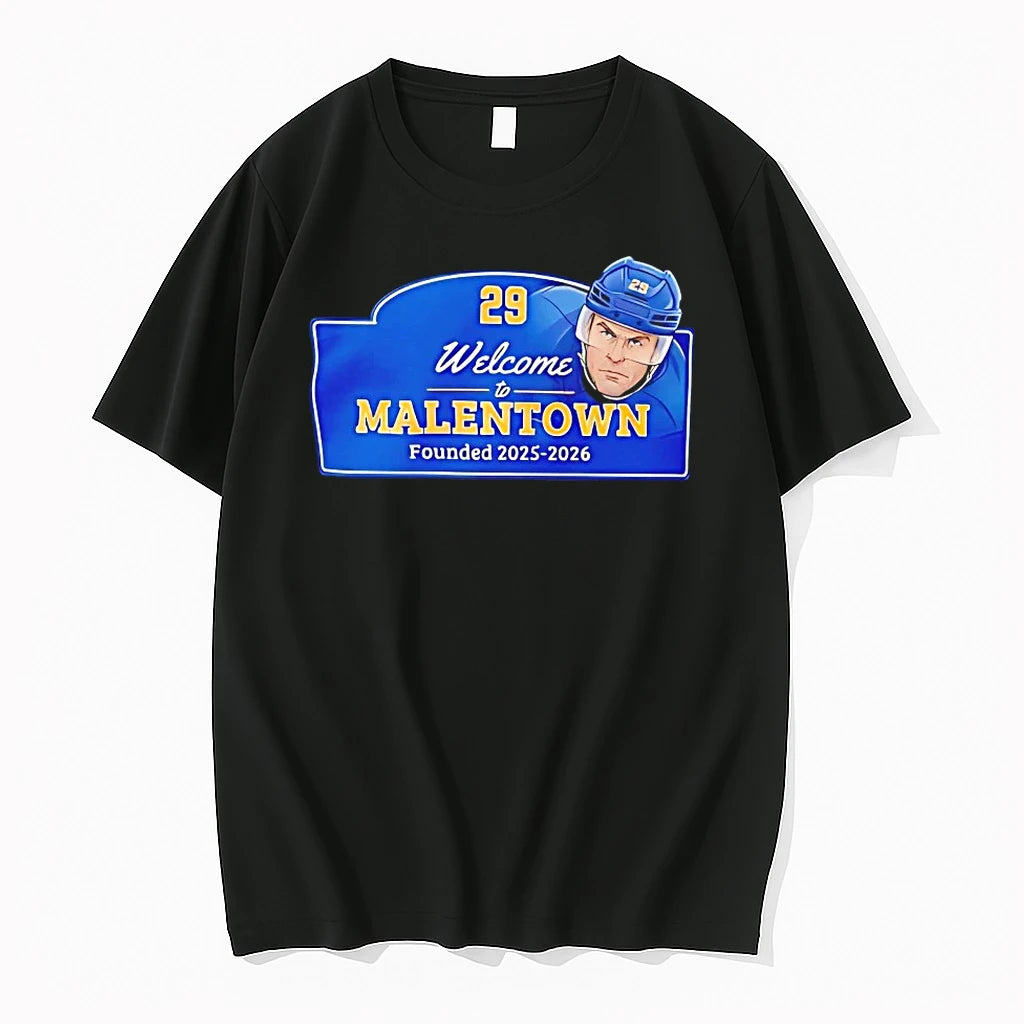 Officials Alex Lyon Buffalo Sabres Welcome To Malentown Founded 2025 2026 T Shirt Sweater