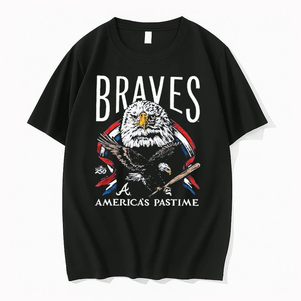 Officials Atlanta Braves Americas Pastime Tri Blend Black T Shirt Sweater