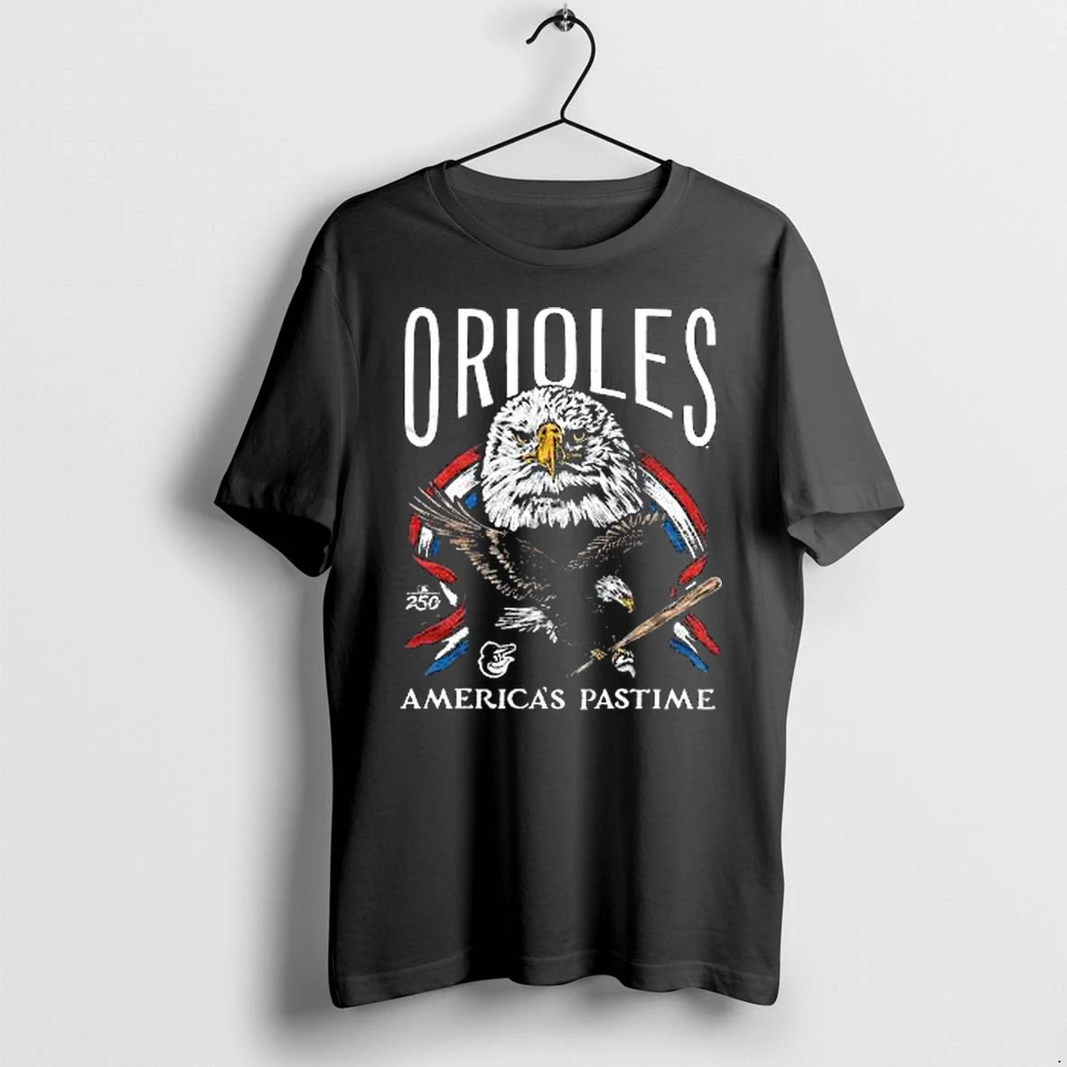 Officials Baltimore Orioles Americas Pastime Tri Blend Black T Shirt Sweater