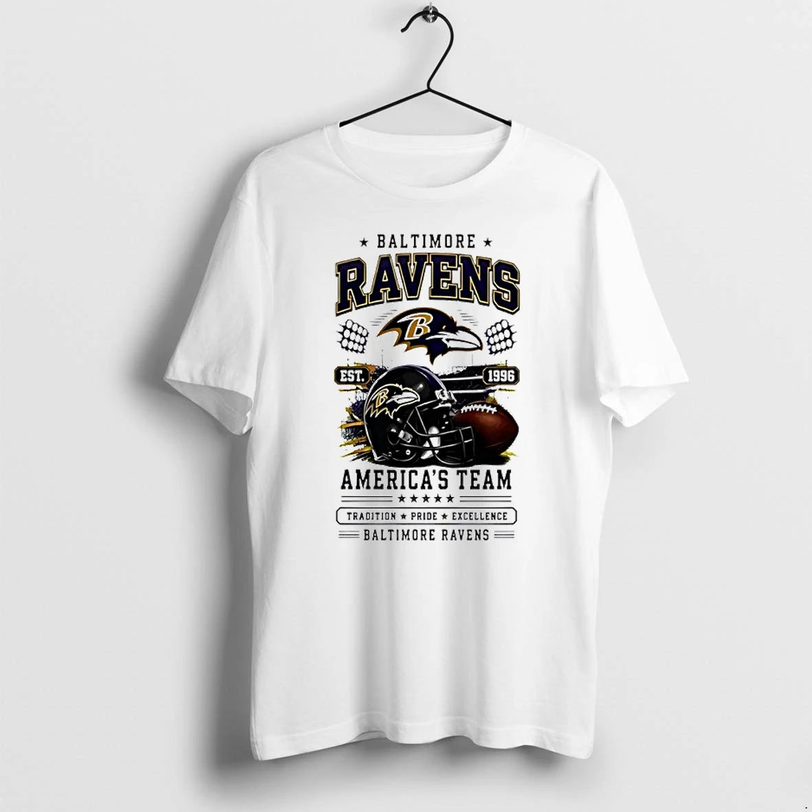 Officials Baltimore Ravens Americas Team Tradition Pride Excellence Premium T Shirt