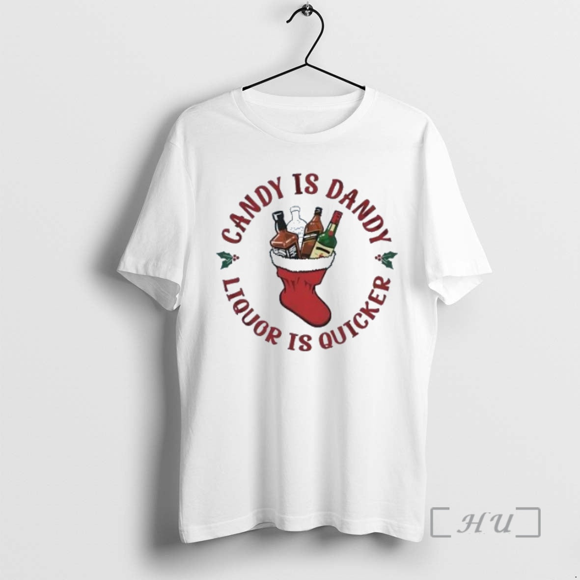 Officials Candy Is Dandy Liquor Is Quicker Sox Holly Christmas T Shirt Sweater
