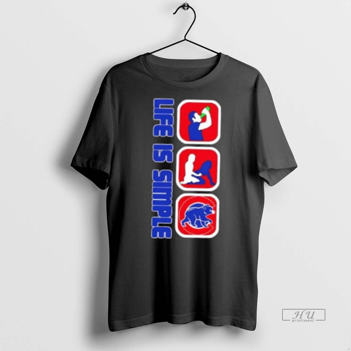 Officials Chicago Cubs Baseball Life Is Simple Tee Shirt Sweater