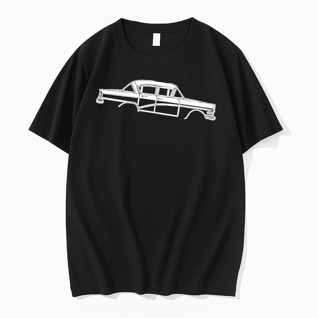 Officials Classic Vintage Sedan Automobile Side Profile White Line Art Mens Premium T Shirt