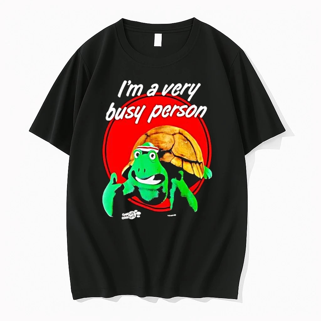Officials Creature Comforts Im A Very Busy Person Turtle Premium T Shirt