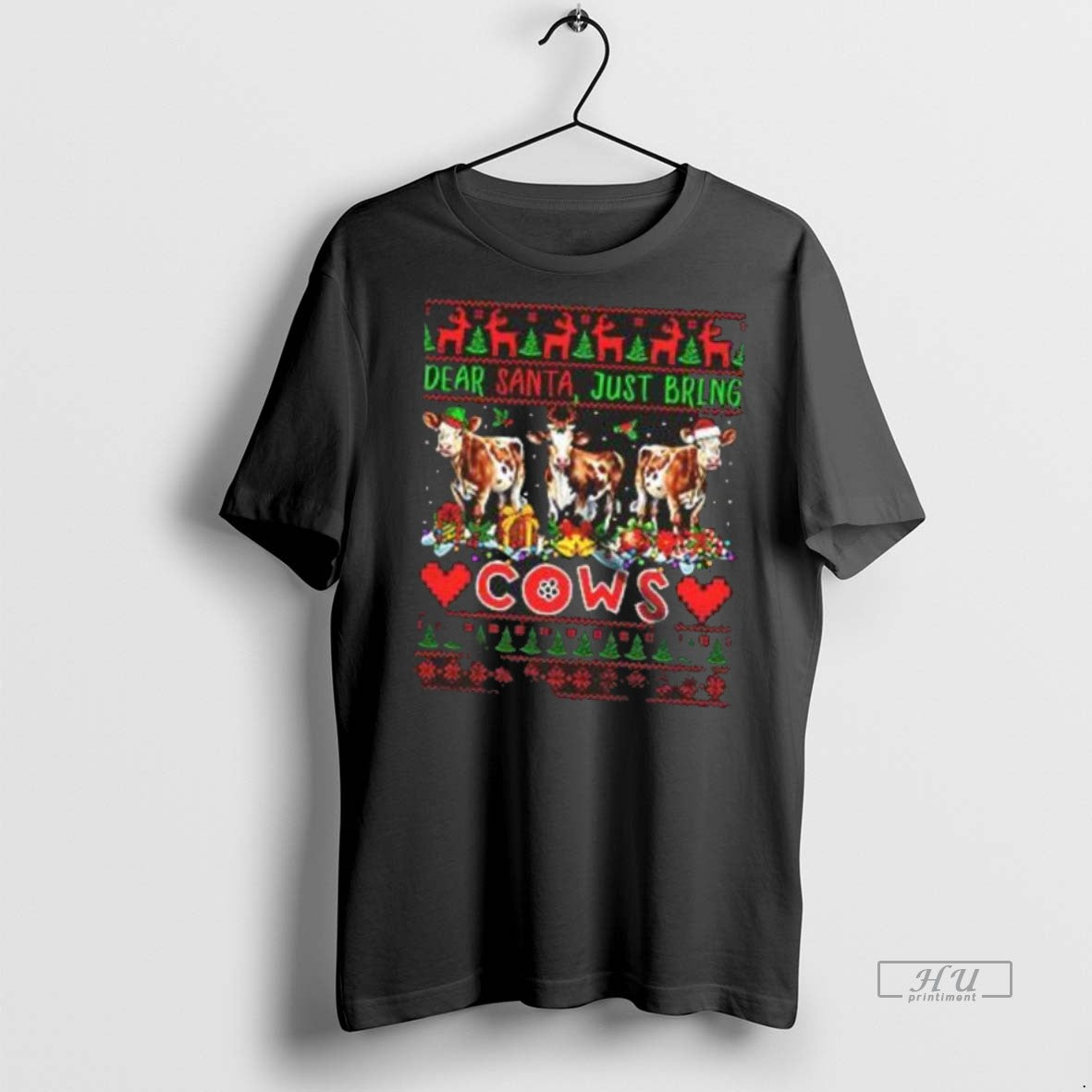 Officials Dear Santa Just Bring Cows Humorous Christmas Three Cows Farm Farmer Premium