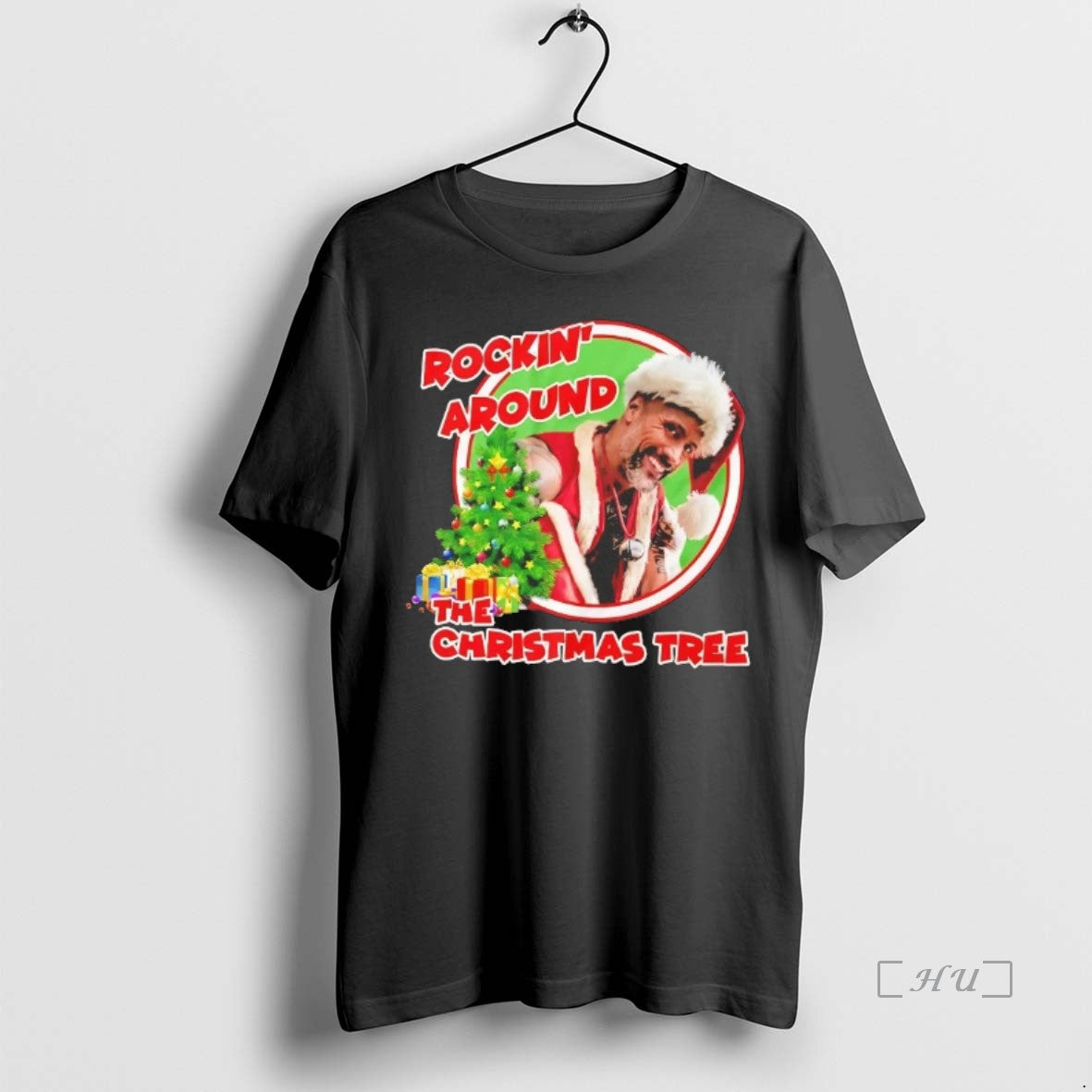 Officials Dwayne Johnson Rockin Around The Christmas Tree T Shirt Sweater