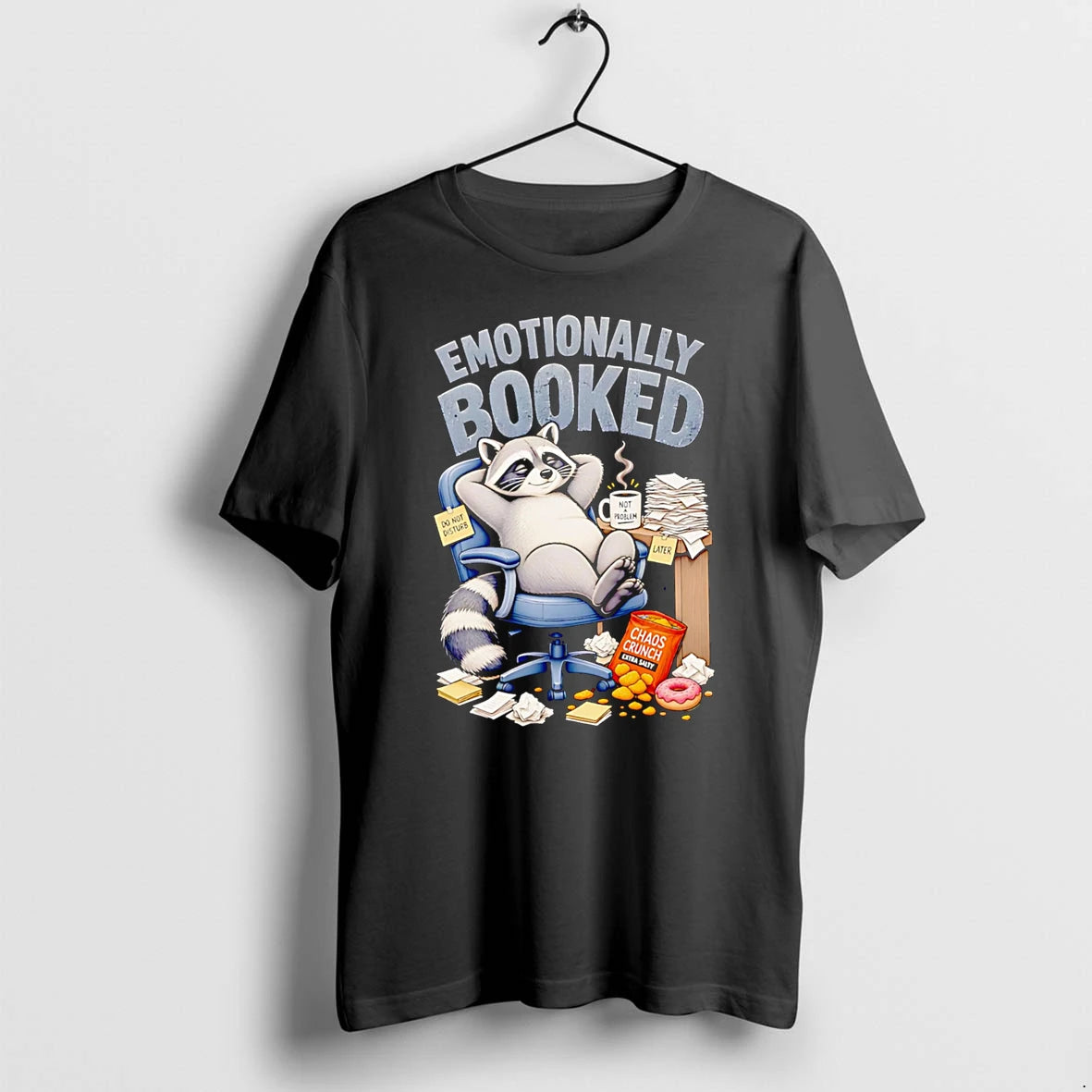 Officials Emotionally Booked Raccoon Funny Office Humor Premium T Shirt