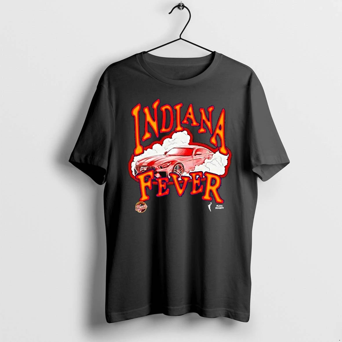 Officials Indiana Fever Playa Society Car Wnba Logo Basketball Premium T Shirt