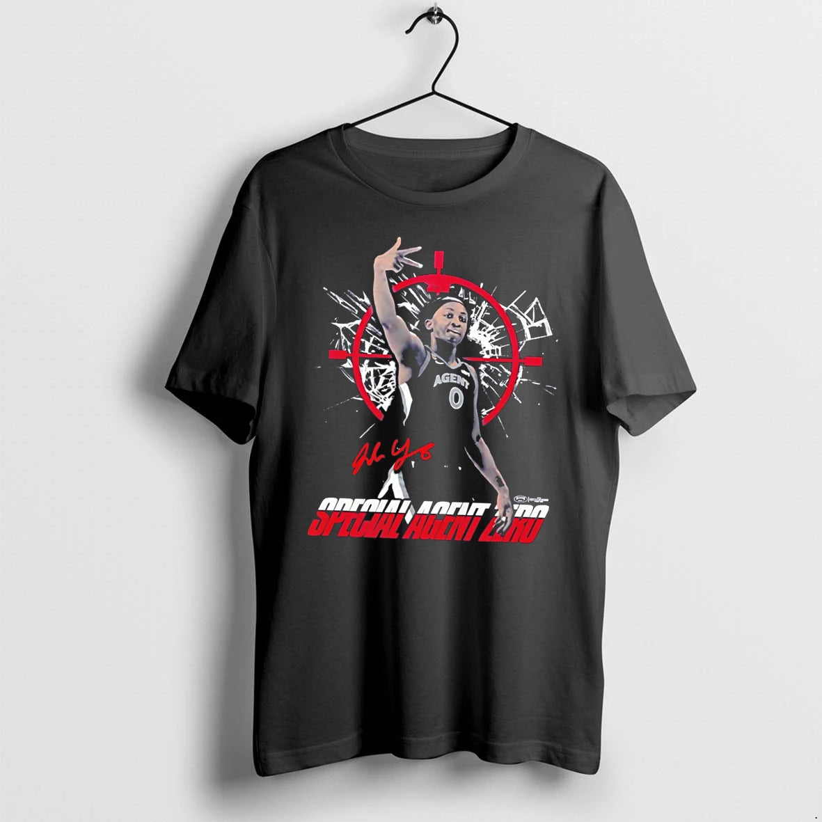 Officials Jackie Young Las Vegas Aces Special Agent Zero Basketball Signature Tee