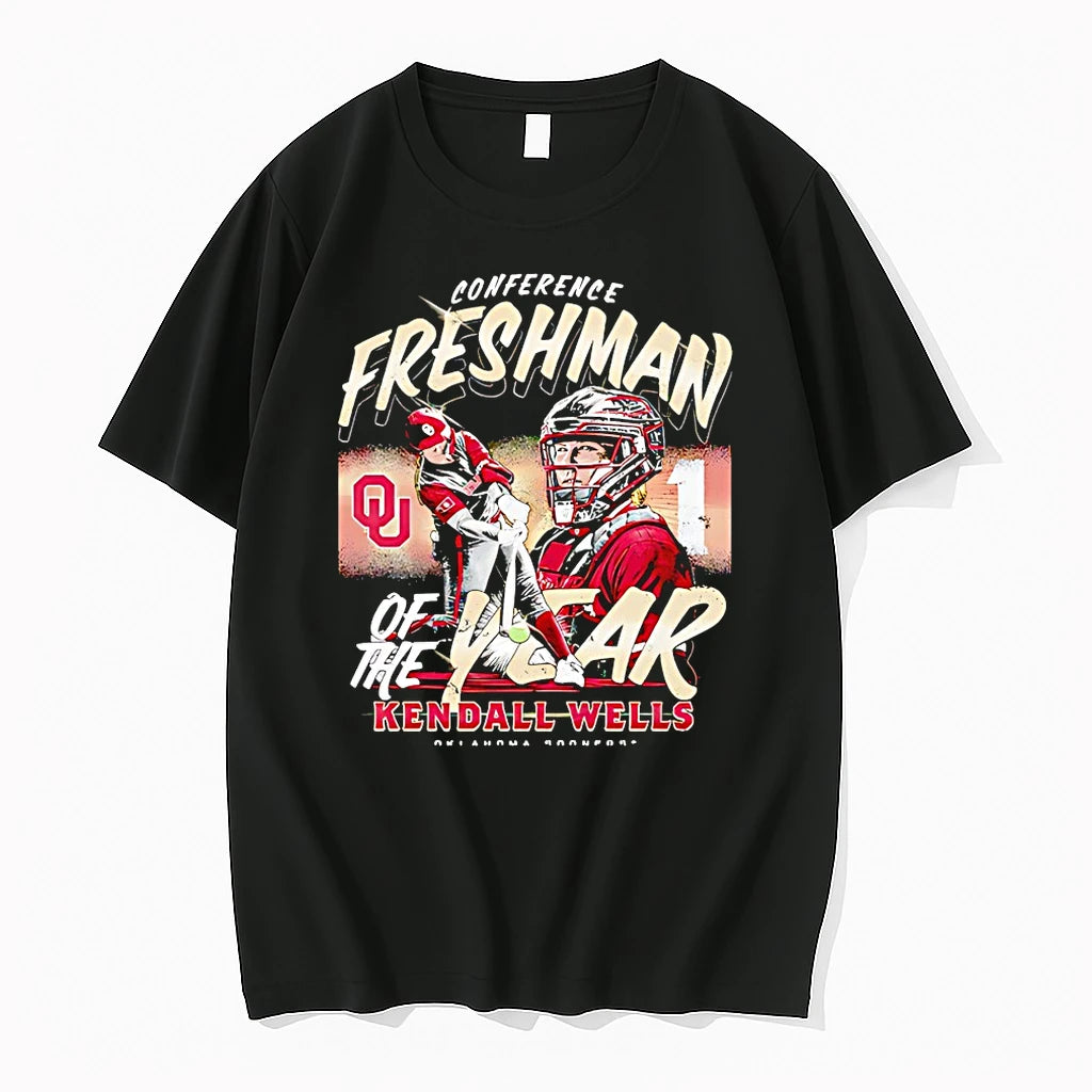 Officials Kendall Wells Freshman Of The Year Oklahoma Sooners Softball Retro T Shirt Sweater