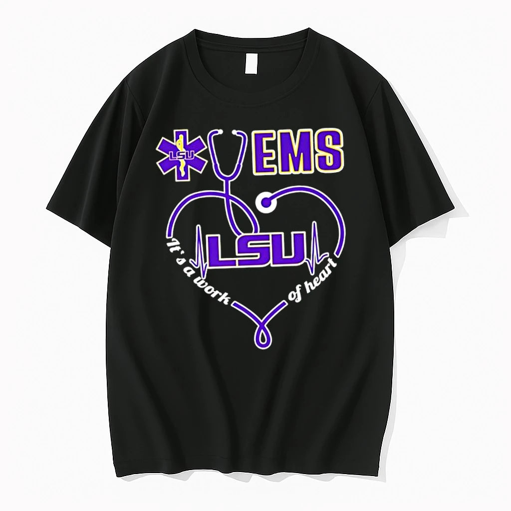 Officials Lsu Ems Its A Work Of Heart Lsu Ncaa Premium T Shirt
