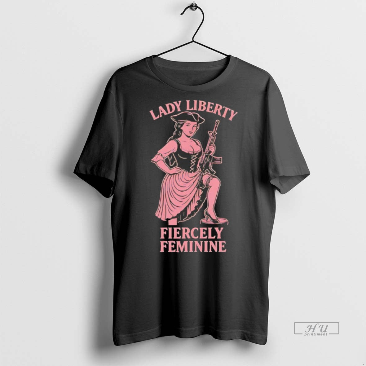 Officials Lady Liberty Gun Fiercely Feminine Tee Shirt Sweater