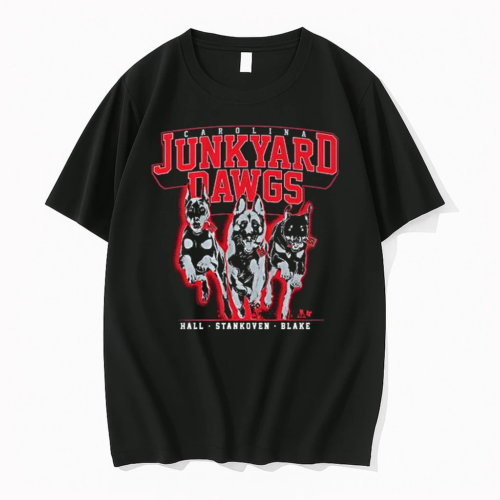 Officials Logan Stankoven Taylor Hall Jackson Blake Junkyard Dawgs Black T Shirt Sweater