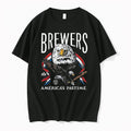Officials Milwaukee Brewers Americas Pastime Tri Blend Black T Shirt Sweater