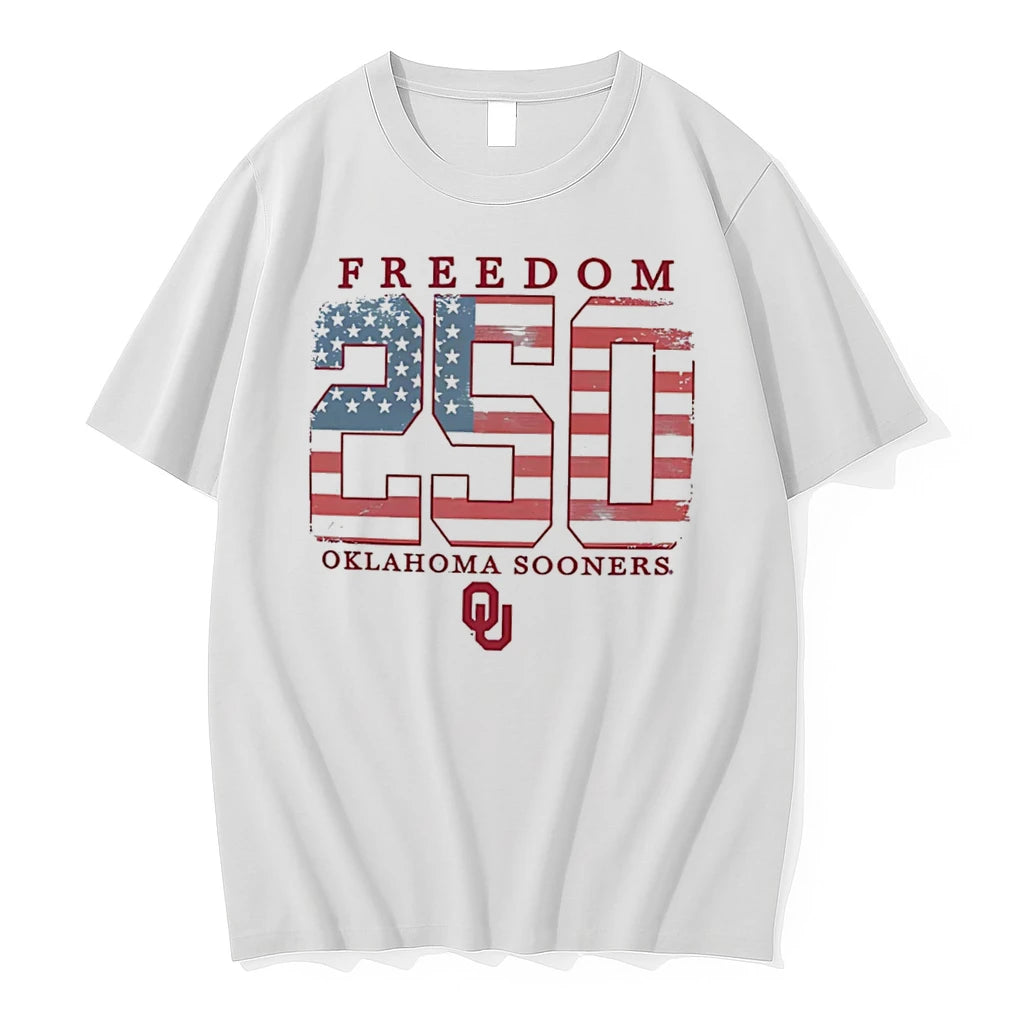 Officials Oklahoma Sooners Americana Freedom 250th Logo Tee T Shirt Sweater