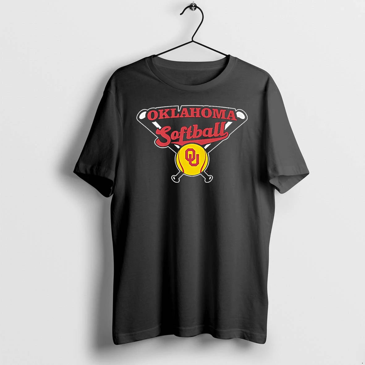 Officials Oklahoma Sooners Softball Crossed Bats Retro T Shirt Sweater