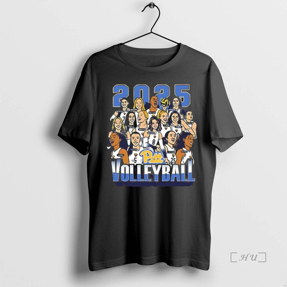 Officials Pitt Panthers Volleyball Rally Roster Caricature 2025 Team Players T Shirt Sweater