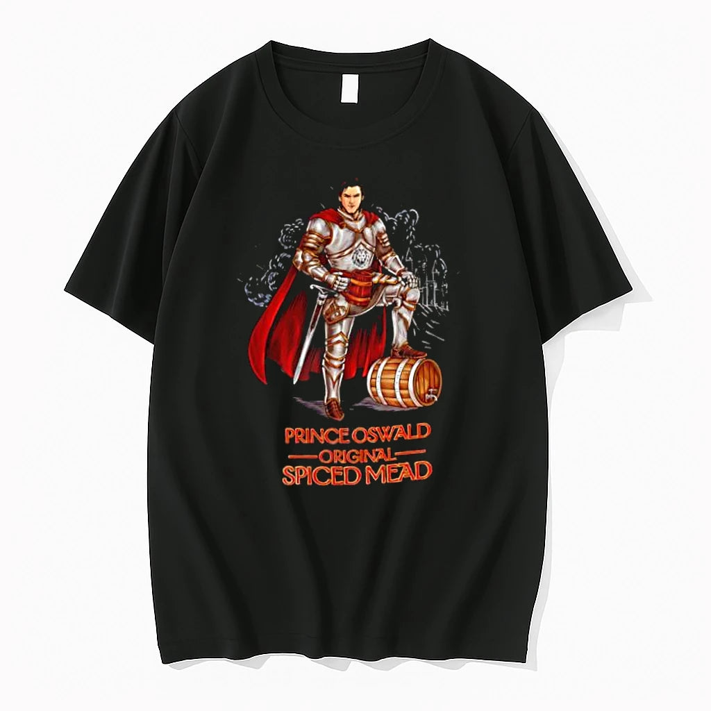 Officials Prince Oswald Spiced Mead Knight In Armor Barrel Fantasy Drink Premium T Shirt