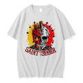 Officials Saint Sinner Skull With Dagger Gothic Dark Art Tee Premium T Shirt