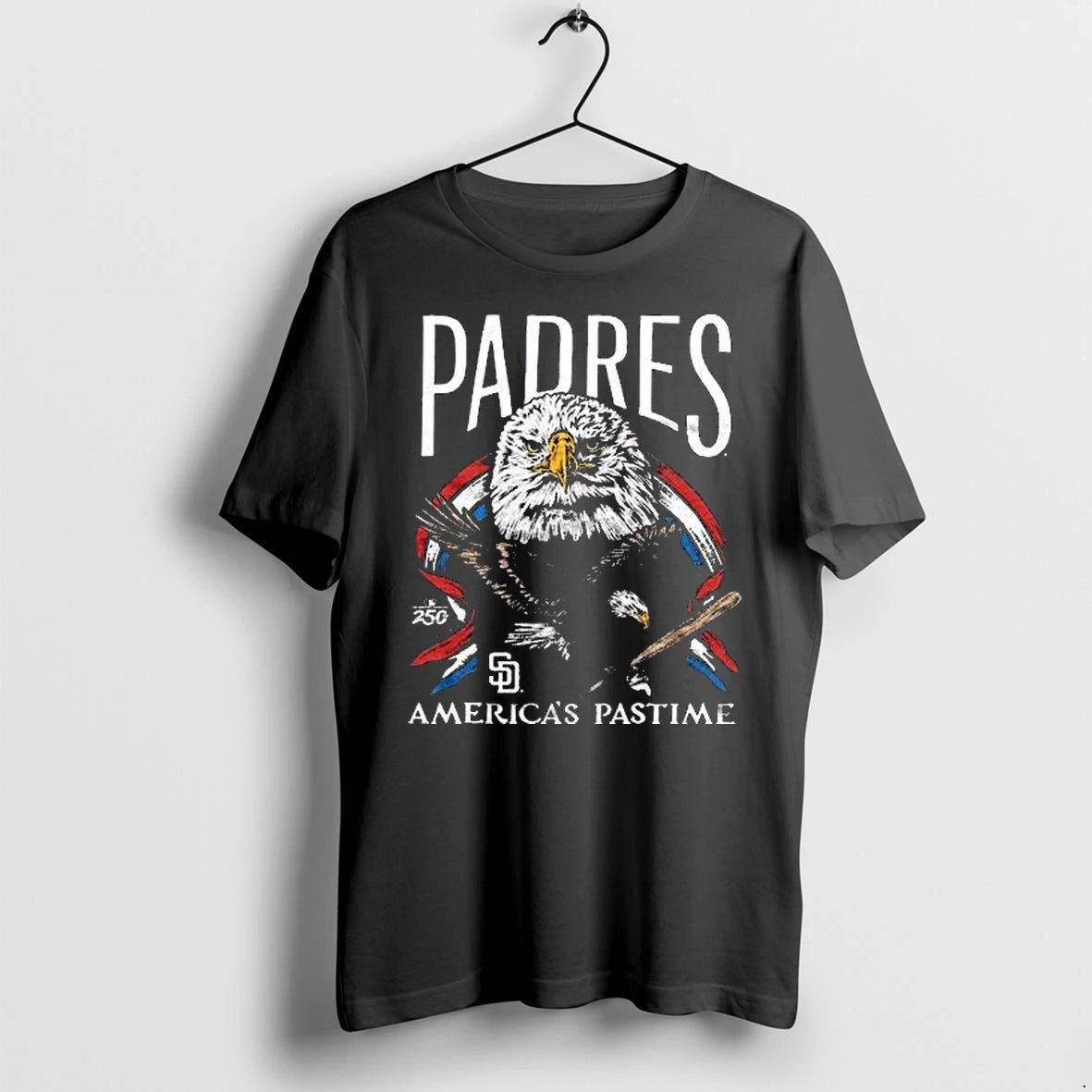 Officials San Diego Padres Americas Pastime Tri Blend Black T Shirt Sweater