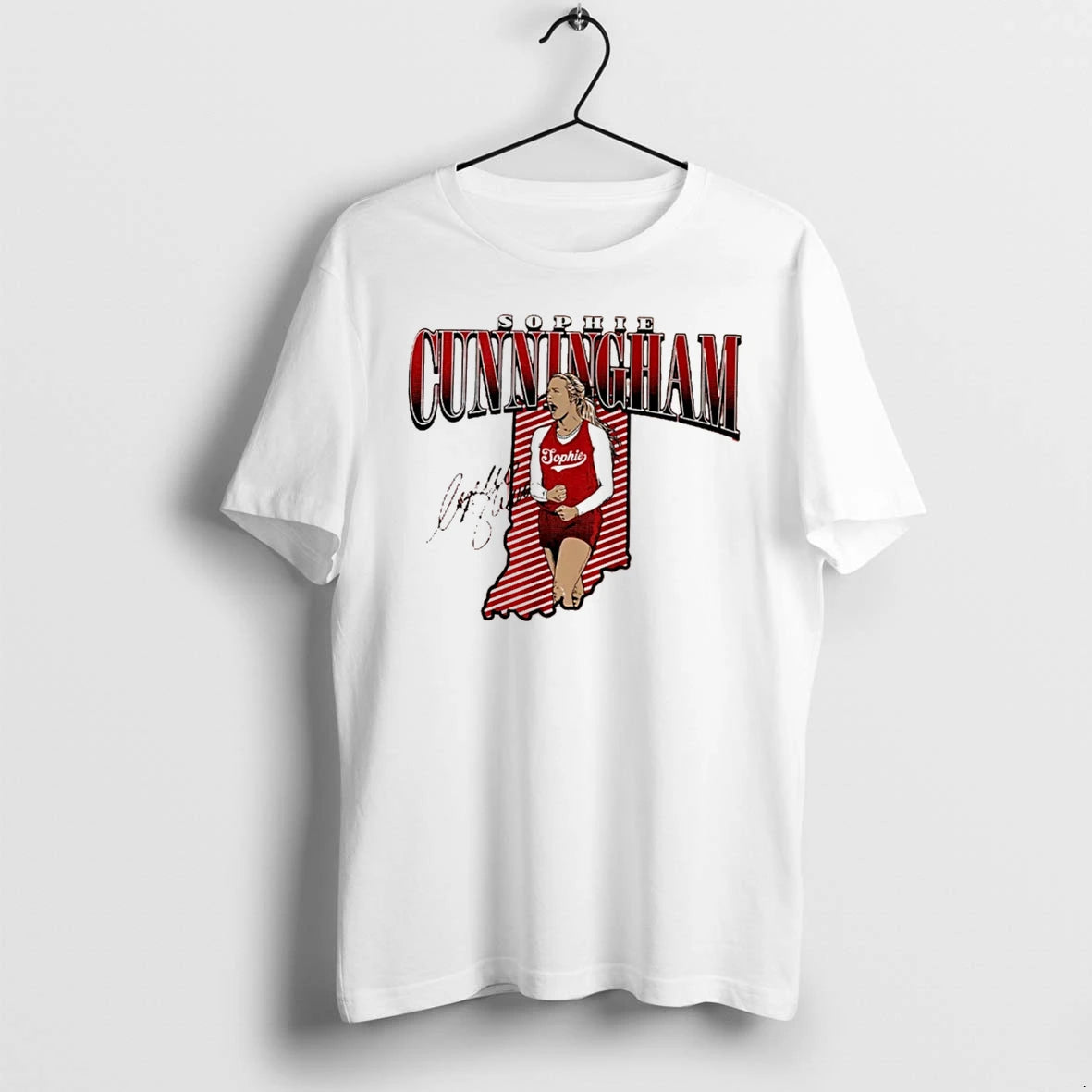 Officials Sophie Cunningham Indiana Fever State Star Signature Tee Premium T Shirt