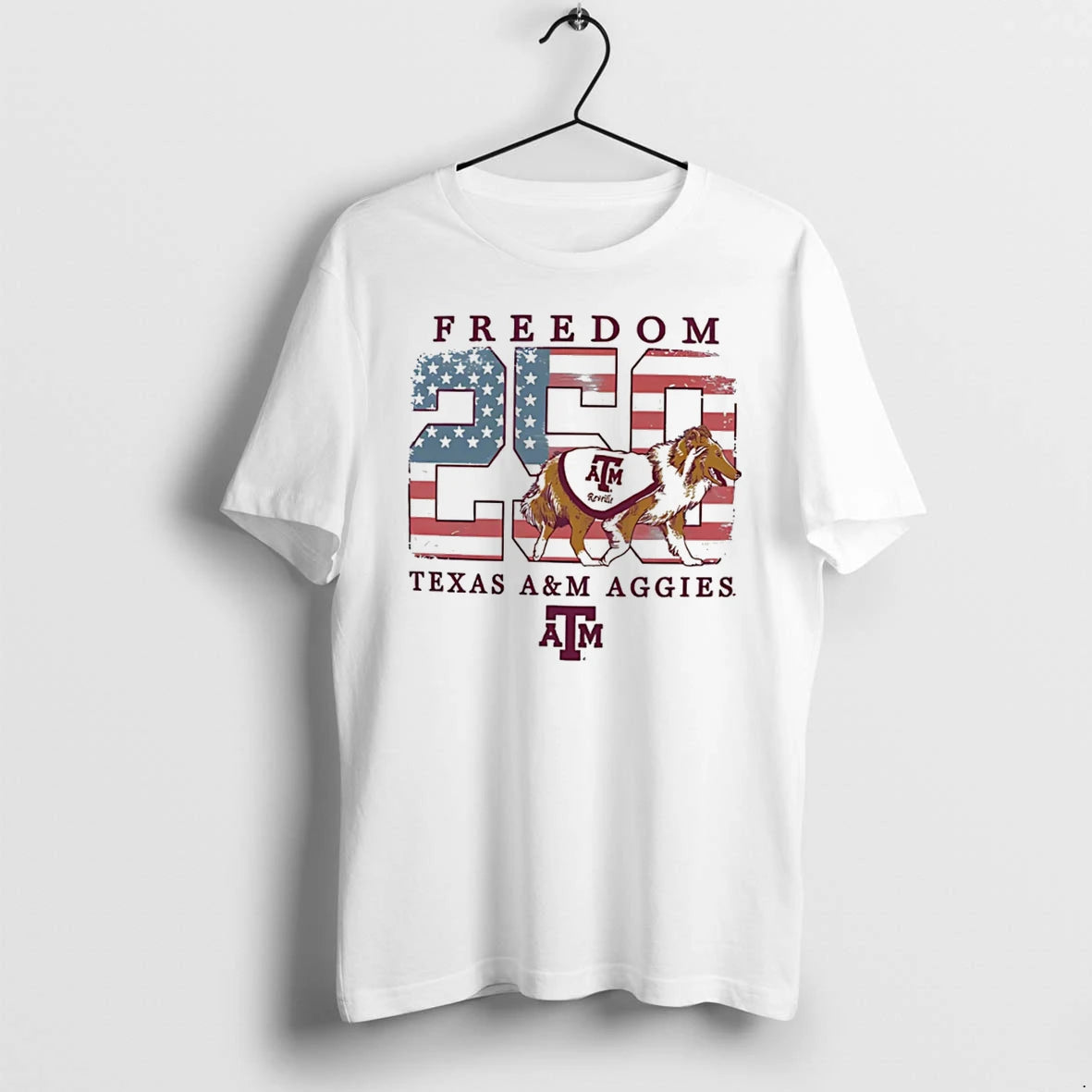Officials Texas Am Aggies Americana Freedom 250th Logo Tee T Shirt Sweater