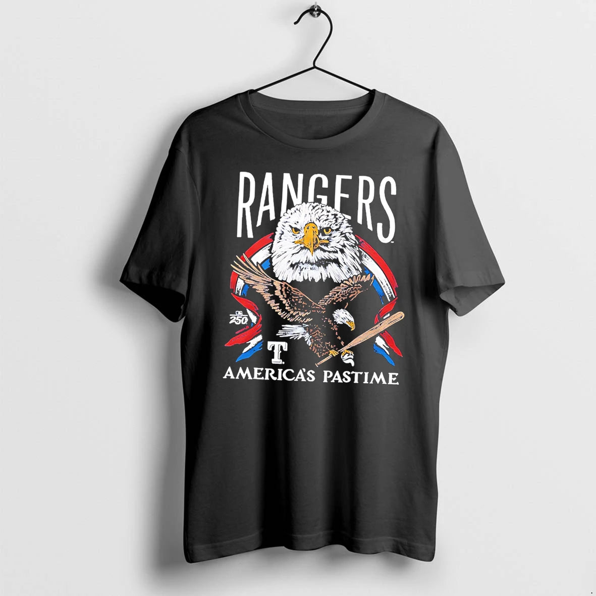 Officials Texas Rangers Americas Pastime 250th Tri Blend Tee T Shirt Sweater