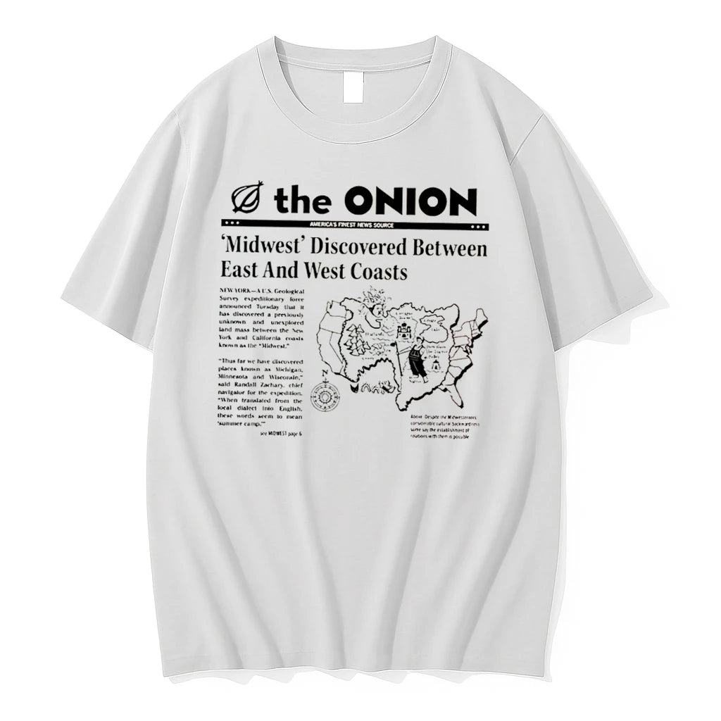 Officials The Onion Midwest Discovered Between East And West Coasts News Tee