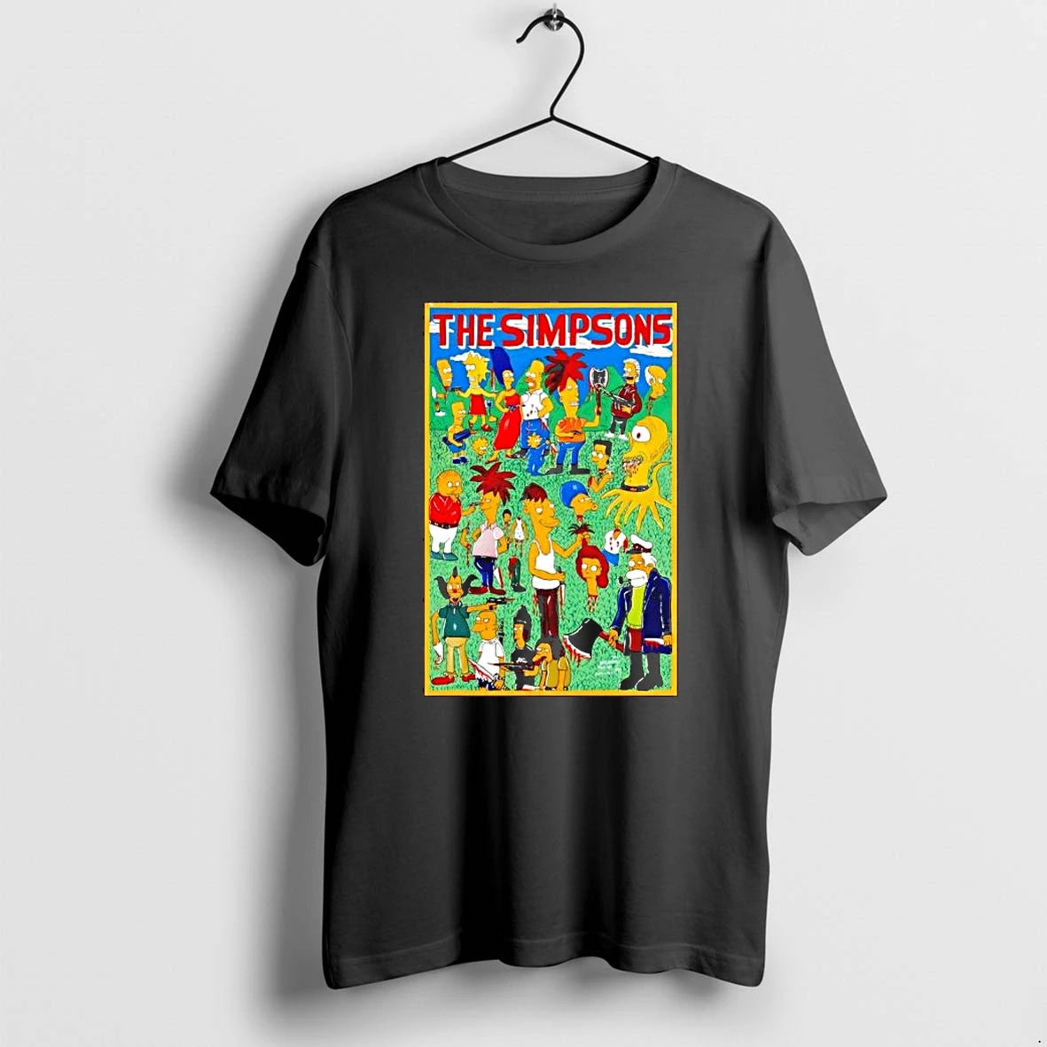 Officials The Simpsons Bootleg Horror Collage 90s Style Premium T Shirt