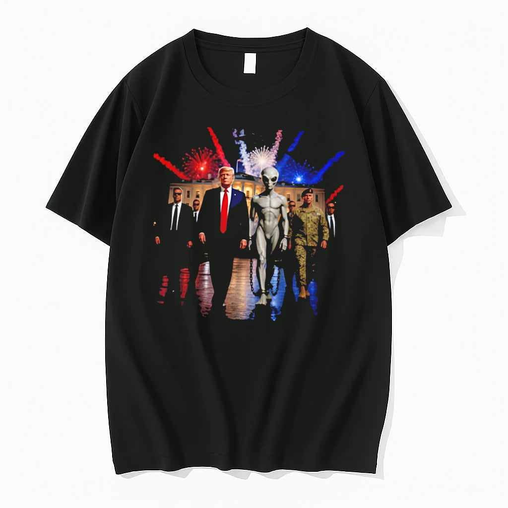 Officials Trump Area 51 Alien Parade 4th Of July Tee T Shirt Sweater