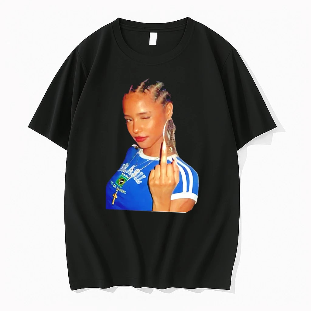 Officials Tyla 2026 Brasil Rio De Janeiro Middle Finger Tee Premium T Shirt