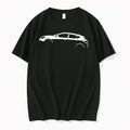 Officials White Silhouette Sport Compact Hatchback Automobile Line Art Mens Premium T Shirt