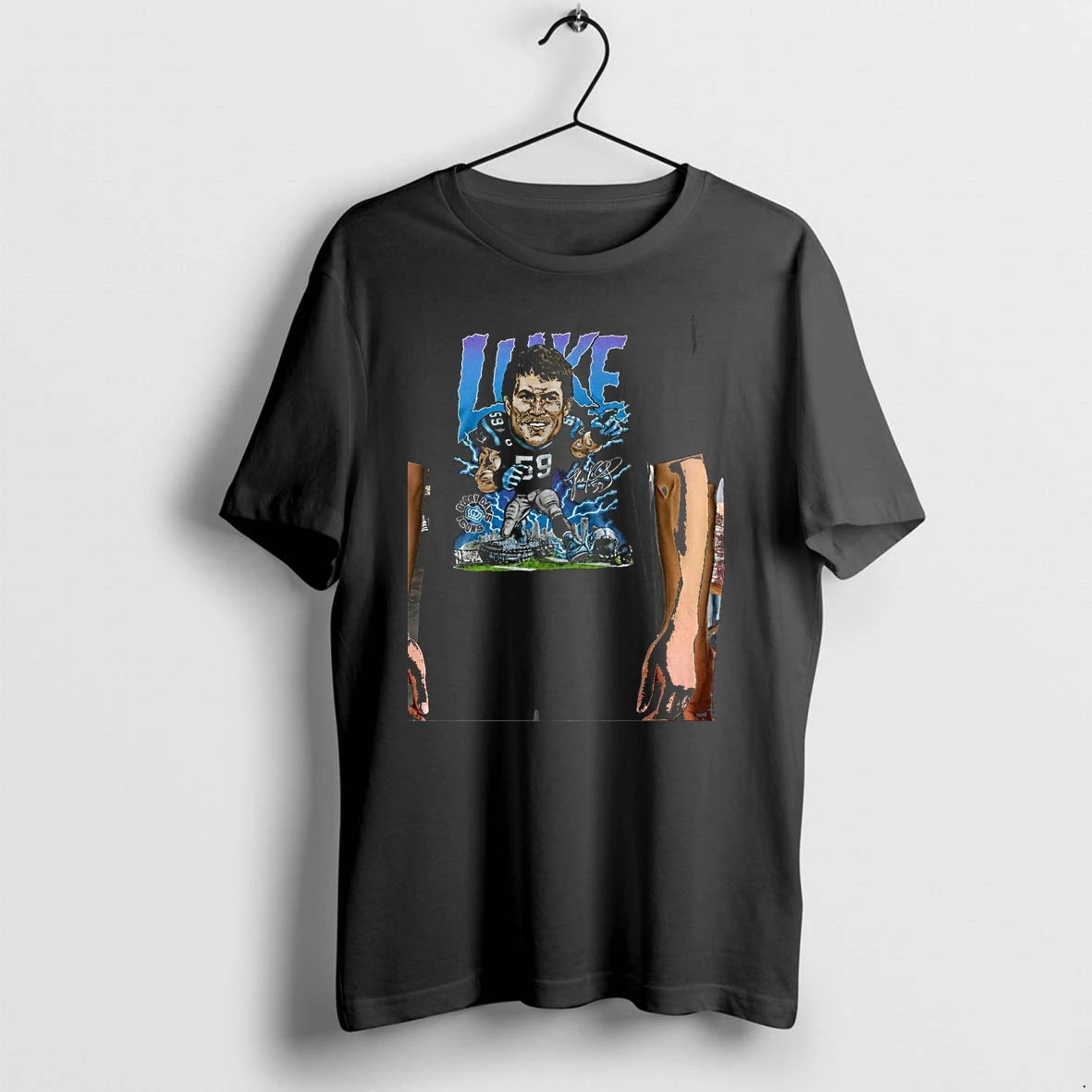 Officials Carolina Panthers Luke Kuechly 59 Hall Of Fame Class Premium T Shirt