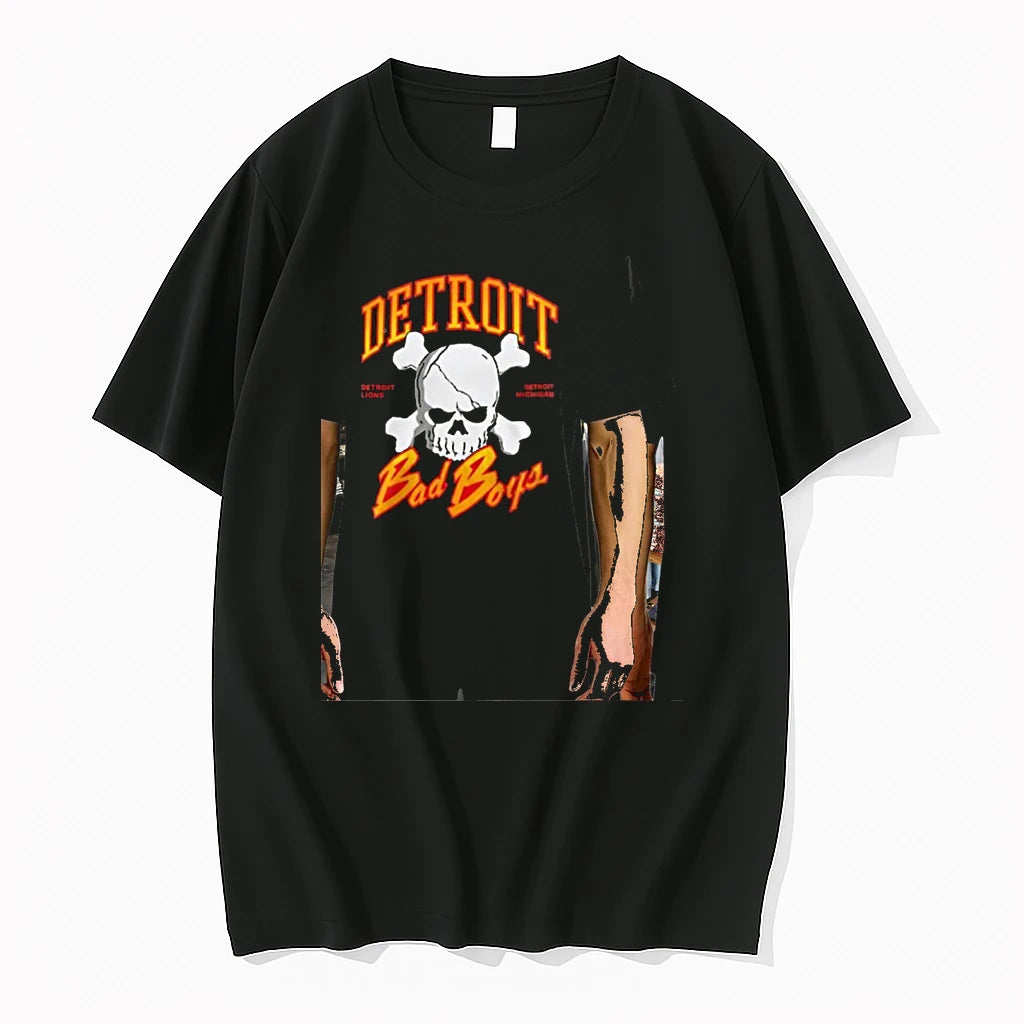 Officials Detroit Lions Detroit Michigan Bad Boys Skull Premium T Shirt