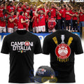 Olimpia Milano 2026 Italian Champions Black T-Shirt