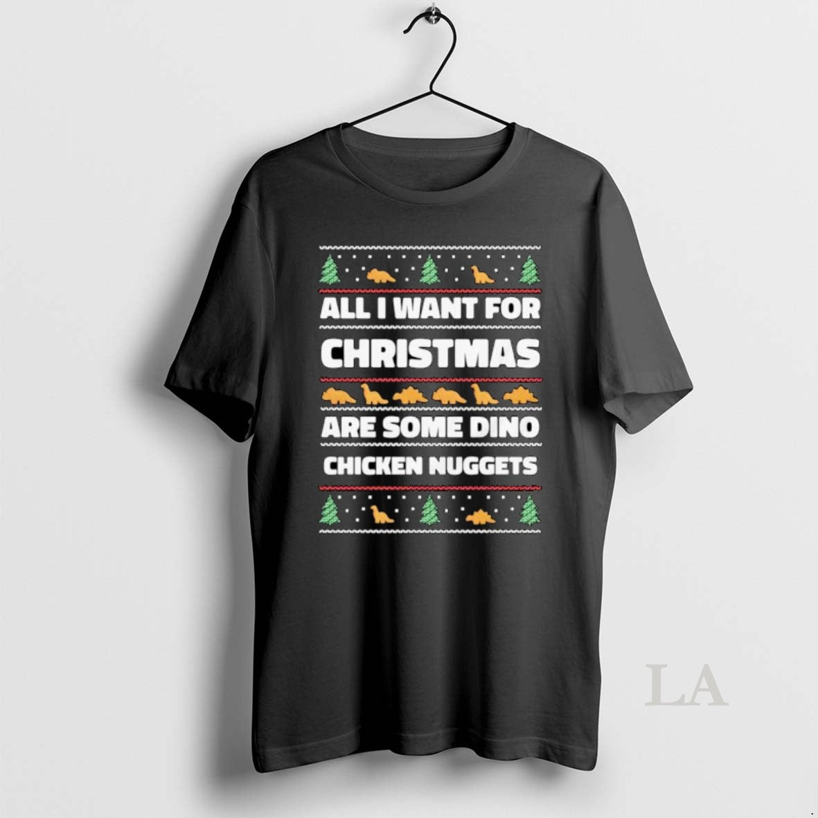 Original All I Want For Christmas Are Some Dino Chicken Nuggets Ugly Christmas Ornaments