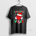 Original Christmas Vibes Smiley Face Santa Hat Groovy Holiday