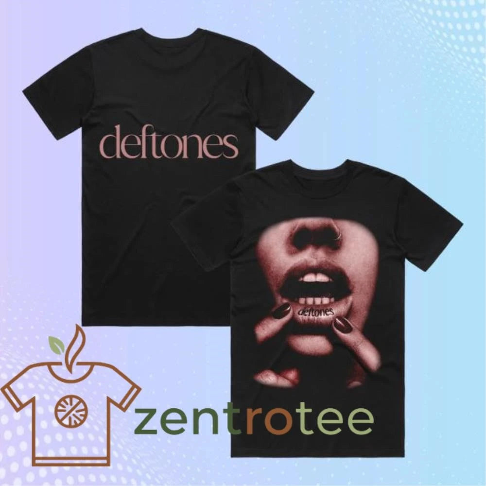 Original Deftones Merch Store Smoke Black Lip Tattoo tee